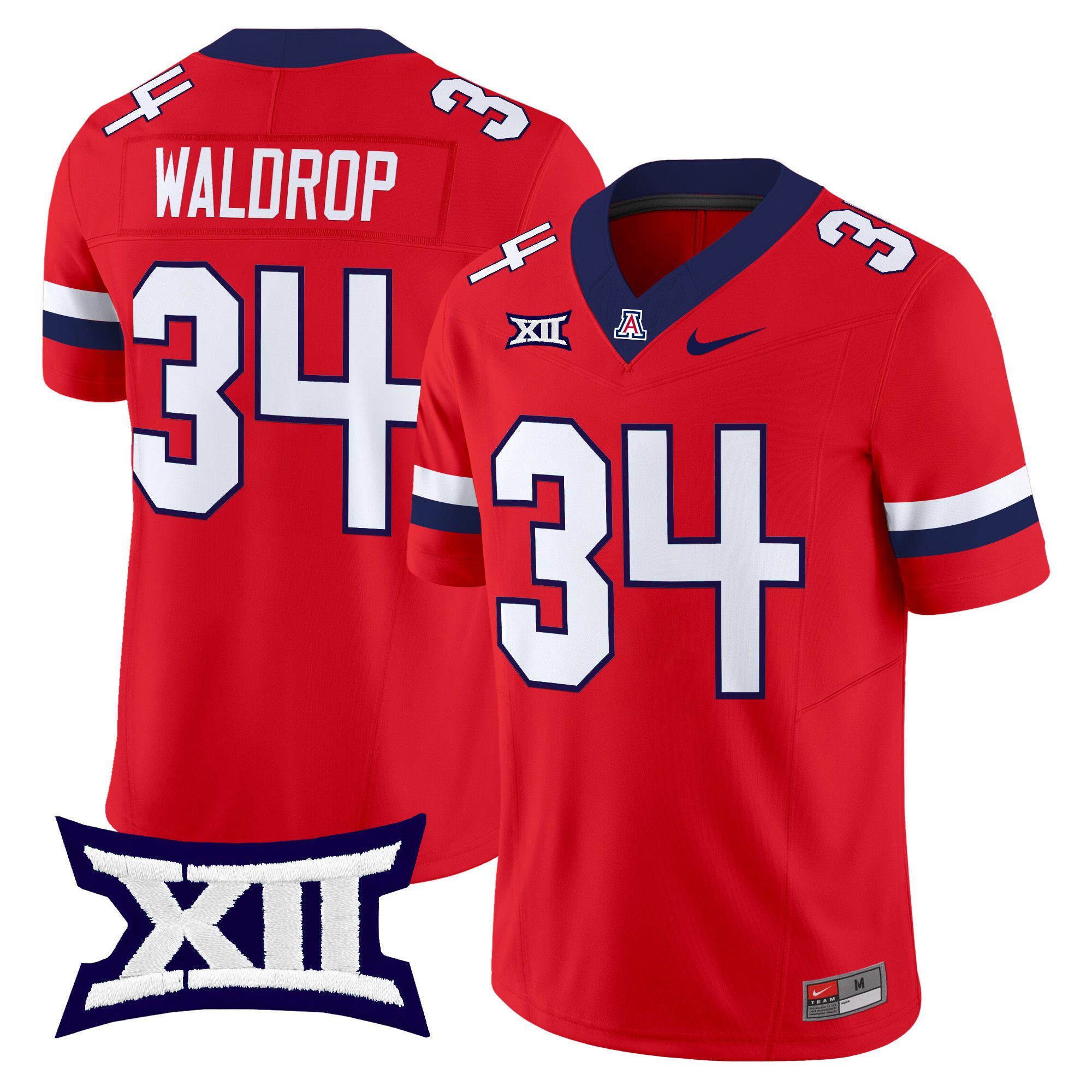 Men Arizona Wildcats #34 Waldrop Red Nike 2024 Vapor Limited NCAA Jersey style 1->->NCAA Jersey